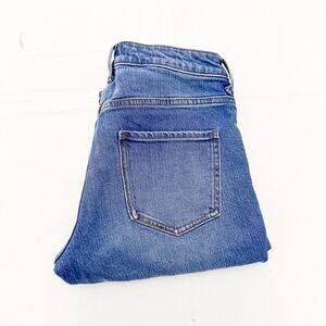 Quince Luna Stretch Slim Boyfriend Jeans Atlantic Blue Denim Zip Fly Size 29